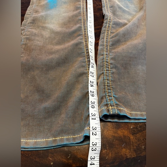 Mek Denim Barcelona Corduroy Y2K Low Rise Iridescent Gray Blue Pants Sz 27 - Picture 12 of 13